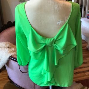 Bundle green shirt and black flats